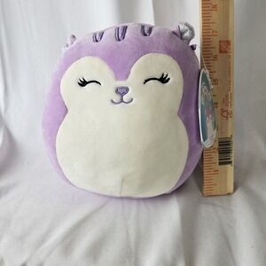 Squishmallows Sydnee the Squirrel Lilac Purple 7.5" Spring Rainbow Tail Plush